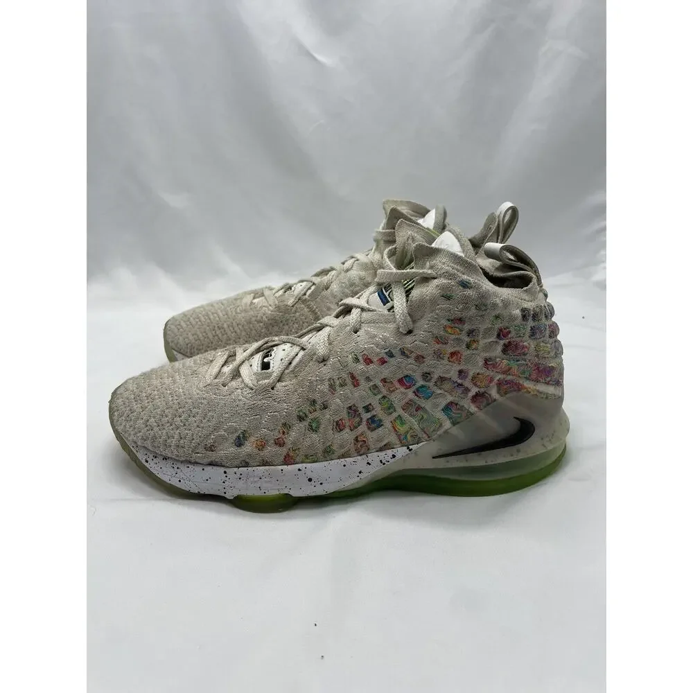 Nike‎ LeBron 17 Air Command Force White Black Multi-Color Size 7Y BQ5594 100